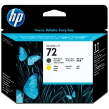 HP C9384A — HP 72 (C9384A) Printhead - Single Pack - Inkjet - Matte Black, Yellow - 1 Each