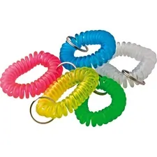 BAUMGARTENS BAU KC7000 — Baumgartens Plastic Wrist Coil Key Chains - 1 Each - Assorted