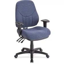 Lorell LLR 81101 — Lorell Baily High-Back Multi-Task Chair - Blue Acrylic Seat - Black Frame - 1 Each