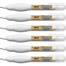 BIC BIC WOSQPP11BX — Wite-Out Shake 'N Squeeze Correction Pen - Tip Applicator - 8 mL - White - 6 / Box