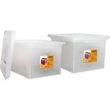 Lorell LLR 68925BD — Lorell Letter/Legal Plastic File Box - External Dimensions: 14.2 Width x 18 Depth x 10.8Height - Media Size Supported: Letter, Legal - Interlocking Closure - Stackable - Plastic - Clear - For File - 2 / Bundle