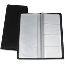Lorell LLR 01031 — Lorell Business Card Storage Holder - 0.8 x 4.4 x 9 x - Vinyl, Plastic - 1 Each - Black, Clear