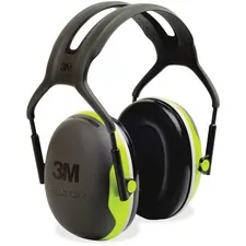 3M MMM X4A — Peltor X4A Earmuffs - Lightweight, Comfortable, Cushioned, Adjustable Headband, Durable - Noise, Noise Reduction Rating Protection - Foam Liner, Steel - Black, Green - 1 / Each