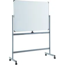 Lorell LLR 52568 — Lorell Magnetic Whiteboard Easel - 48 (4 ft) Width x 36 (3 ft) Height - White Surface - Rectangle - Floor Standing - 1 Each