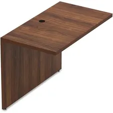 Lorell LLR 34324 — Lorell Chateau Series Mahogany Laminate Desking - 41.4 x 23.6 x 30Bridge, 1.5 Top - Reeded Edge - Material: P2 Particleboard - Finish: Mahogany, Laminate