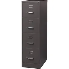 Lorell LLR 60155 — Lorell Fortress Series 26.5'' Letter-size Vertical Files - 4-Drawer - 15 x 26.5 x 52 - 4 x Drawer(s) for File - Letter - Vertical - Label Holder, Drawer Extension, Ball-bearing Suspension, Heavy Duty, Security Lock - Medium Tone - Steel - Recycled
