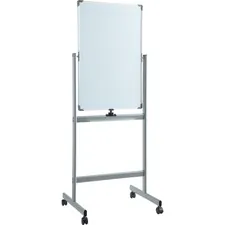 Lorell LLR 52567 — Lorell Vertical Magnetic Whiteboard Easel - 24 (2 ft) Width x 36 (3 ft) Height - White Surface - Square - Vertical - Floor Standing - 1 Each