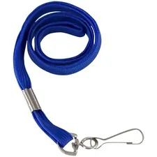BAUMGARTENS BAU 65613 — SICURIX Flat Metal Hook Lanyard - 100 / Pack - 0.4 Width x 36 Length - Blue