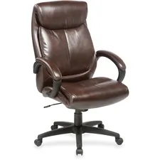 Lorell LLR 59498 — Lorell Executive Chair - Brown Seat - Brown Back - High Back - 1 Each