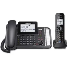 PANASONIC KX-TG9581B — Panasonic Link2Cell KX-TG9581B DECT 6.0 Cordless Phone - Black - 2 x Phone Line - Answering Machine