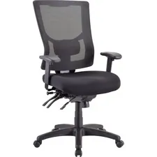 Lorell LLR 62000 — Lorell Conjure Executive High-back Mesh Back Chair - Black Seat - Black Back - High Back - 5-star Base - 1 Each