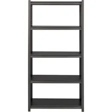 Lorell LLR 59701 — Lorell 3,200 lb Capacity Riveted Steel Shelving - 72 Height x 36 Width x 18 Depth - 30% - Black - Steel, Laminate - 1 Each