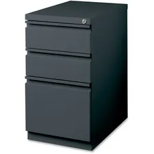 Lorell LLR 66909 — Lorell 20 BBF Mobile Pedestal File - 3-Drawer - 15 x 19.9 x 27.8 - 3 x Drawer(s) for Box, File - Letter - Mobility, Casters, Drawer Extension, Security Lock, Recessed Drawer, Ball-bearing Suspension - Charcoal - Steel - Recycled