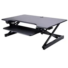 Lorell LLR 99759 — Lorell Deluxe Adjustable Desk Riser - 20 Height x 38 Width x 24 Depth - Desktop - Black