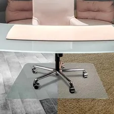 FLOORTEX FLR 1213420ERA — Cleartex UnoMat Hard Floor/Very Low Pile Chair Mat - Floor, Hard Floor - 53 Length x 48 Width x 74.8 mil Thickness - Polycarbonate - Clear