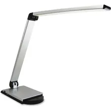 Lorell LLR 13201 — Lorell Smart Device Slot/USB Task Light - 8 W LED Bulb - USB Charging, Dimmable - Aluminum, Plastic - Desk Mountable - Silver - for Desk, Table, Indoor