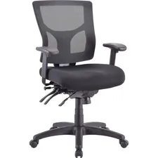 Lorell LLR 62001 — Lorell Conjure Executive Mid-back Mesh Back Chair - Black Seat - Black Back - Mid Back - 5-star Base - 1 Each