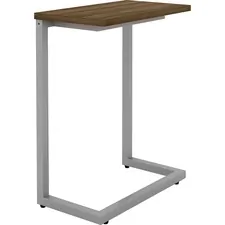 Lorell LLR 86928 — Lorell Guest Area Cantilever Table - Walnut Rectangle Top - Cantilever Base - 9.90 Table Top Length x 17.40 Table Top Width - 26.50 Height