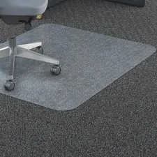 Lorell LLR 69705 — Lorell Rectangular Straight Edge Carpet Chairmats - Carpet - 46 Width x 60 Depth - Rectangle - Polycarbonate - Clear