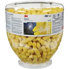 3M MMM 3911001 — E-A-R Classic Earplugs - 1000 / Bottle - Yellow - Polyurethane Foam - Medium