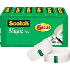 3M MMM 810K6BD — Scotch 3/4W Magic Tape - 27.78 yd Length x 0.75 Width - 1 Core - 12 / Bundle - Transparent