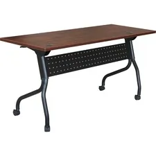 Lorell LLR 59515 — Lorell Cherry Flip Top Training Table - Rectangle Top - Four Leg Base - 4 Legs - 48 Table Top Width x 23.60 Table Top Depth - 29.50 Height x 47.25 Width x 23.63 Depth - Assembly Required - Mahogany - Melamine, Nylon