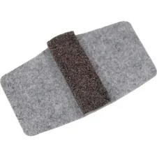 Lorell LLR 49319 — Lorell Wraparound Floor Savers - Gray - Vinyl - 16/Pack