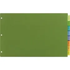 Avery Dennison AVE 11179 — Avery® Big Tab Index Divider - 8 x Divider(s) - Printed, Write-on Tab(s) - 8 - 8 Tab(s)/Set - 11 Divider Width x 17 Divider Length - 3 Hole Punched - Multicolor Plastic Divider - Multicolor Plastic Tab(s) - 8 / Set