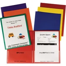 C-LINE CLI 32000 — C-Line Classroom Connector Report Cover - 2 Front & Back Pocket(s) - Polypropylene - Red, Orange, Yellow, Blue, Green, Purple - 36 / Box