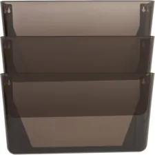 Lorell LLR 60002 — Lorell Wall File Pockets - 14.8 Height x 13.1 Width x 4.3 Depth - Smoke - 3 / Pack