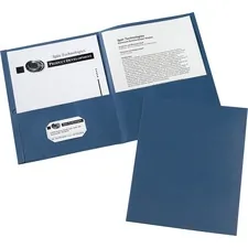 Avery Dennison AVE 47985CT — Avery® Letter Pocket Folder - 8 1/2 x 11 - 40 Sheet Capacity - 2 Internal Pocket(s) - Dark Blue - 125 / Carton