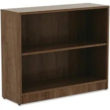 Lorell LLR 99780 — Lorell Walnut Laminate Bookcase - 29.5 Height x 36 Width x 12 Depth - Sturdy, Adjustable Feet, Adjustable Shelf - Walnut - Laminate - 1 Each