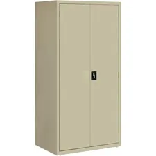 Lorell LLR 34412 — Lorell Storage Cabinet - 24 x 36 x 72 - 5 x Shelf(ves) - Hinged Door(s) - Sturdy, Recessed Locking Handle, Removable Lock, Durable, Storage Space - Putty - Powder Coated - Steel - Recycled
