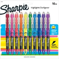Newell Brands SAN 24415PP — Sharpie Accent Highlighter - Liquid Pen - Micro Marker Point - Chisel Marker Point Style - Assorted Pigment-based Ink - 10 / Set