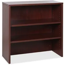 Lorell LLR 69614 — Lorell Essentials Mahogany Laminate Stack-on Bookshelf - 36 x 15 x 36 - 2 x Shelf(ves) - Stackable - Mahogany, Laminate - MFC, Polyvinyl Chloride (PVC) - Assembly Required