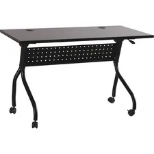 Lorell LLR 60732 — Lorell Espresso/Black Training Table - Rectangle Top - Four Leg Base - 4 Legs - 48 Table Top Width x 23.50 Table Top Depth - 29.50 Height x 47.25 Width x 23.63 Depth - Assembly Required - Black, Espresso - Melamine, Nylon
