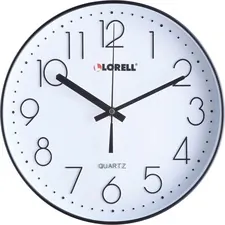 Lorell LLR 61011 — Lorell 12 Quiet Wall Clock - Analog - Quartz - Black