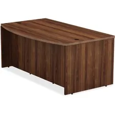 Lorell LLR 34354 — Lorell Chateau Series Desk - 36 x 72 x 29.5 , 1.5 Top - Reeded Edge - Finish: Walnut Laminate Surface