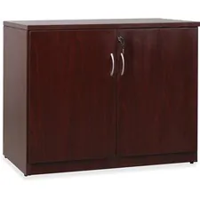 Lorell LLR 69612 — Lorell Essentials Series Mahogany 2-door Storage Cabinet - 36 x 22.5 x 29.5 - 2 x Door(s) - Mahogany - Laminate - Melamine Faced Chipboard (MFC) - Assembly Required