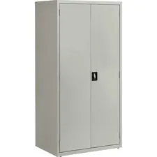 Lorell LLR 34411 — Lorell Storage Cabinet - 24 x 36 x 72 - 5 x Shelf(ves) - Hinged Door(s) - Sturdy, Recessed Locking Handle, Removable Lock, Durable, Storage Space - Light Gray - Powder Coated - Steel - Recycled