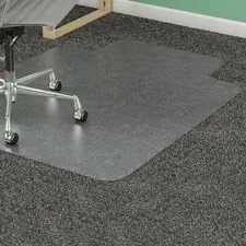 Lorell LLR 82822 — Lorell Medium-pile Chairmat - Carpeted Floor - 48 Length x 36 Width x 0.13 Thickness - Lip Size 10 Length x 19 Width - Vinyl - Clear
