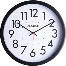 Lorell LLR 61009 — Lorell 14-1/2 Self-Set Wall Clock - Analog - Quartz - White Main Dial - Black