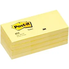 3M MMM 653YWBD — Post-it® Notes Notepads - 1.50 x 2 - Removable - 24 / Bundle