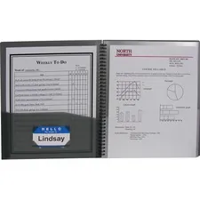 C-LINE CLI 33081 — C-Line 8-Pocket Spiral-Bound Poly Portfolio - Smoke, 1/EA, 33081