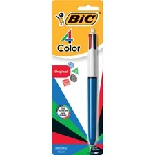 BIC BIC MMXP11C — BIC 4-Color Retractable Pen - Fine, Medium Pen Point - Refillable - Retractable - Multi, Black, Red, Green - 1 / Pack