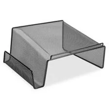 Lorell LLR 84155 — Lorell Black Mesh/Wire Angled Height Mesh Phone Stand - 11.1 x 10.1 x 5.3 x - Steel - 1 Each - Black