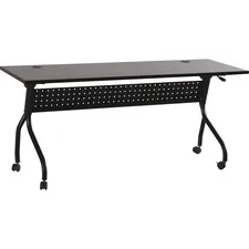 Lorell LLR 60734 — Lorell Espresso/Black Training Table - Rectangle Top - Four Leg Base - 4 Legs - 72 Table Top Width x 23.50 Table Top Depth - 29.50 Height x 70.88 Width x 23.63 Depth - Assembly Required - Espresso, Black - Melamine, Nylon