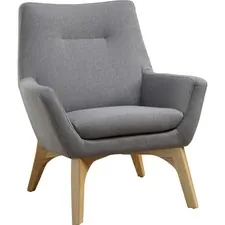 Lorell LLR 68961 — Lorell Quintessence Collection Upholstered Chair - Gray Seat - Gray Back - Low Back - Four-legged Base - 1 Each