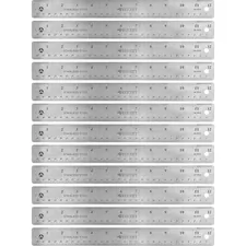 ACME UNITED CORPORATION ACM 10415BX — Westcott Stainless Steel Rulers - 12 Length 1 Width - 1/16, 1/32 Graduations - Metric, Imperial Measuring System - Stainless Steel - 12 / Box - Stainless Steel