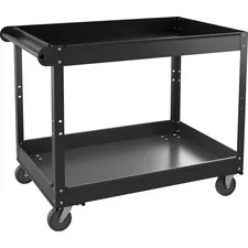 Lorell LLR 59690 — Lorell Utility Cart - 2 Shelf - 400 lb Capacity - Steel - 36 Length x 24 Width x 32 Height - Black - 1 Each